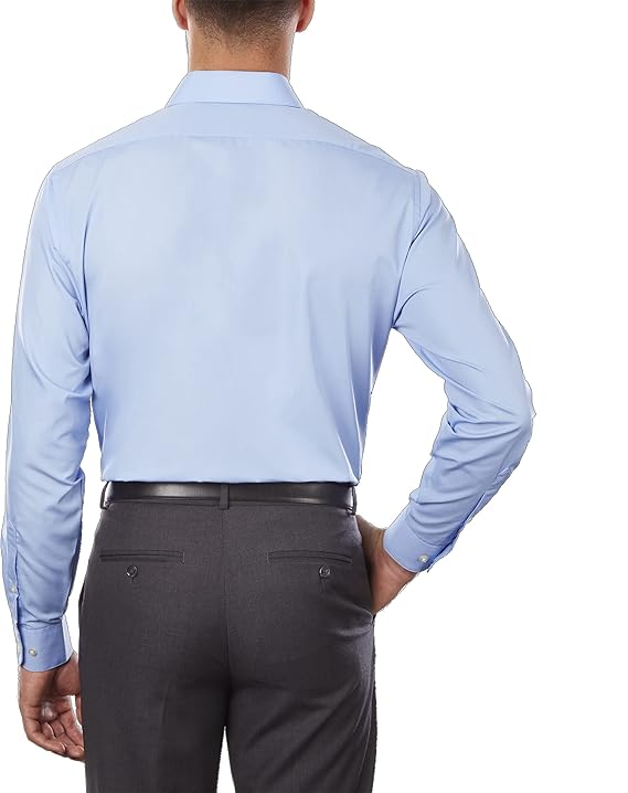 Richwerie Men's Dress Shirt Regular Fit Poplin Solid