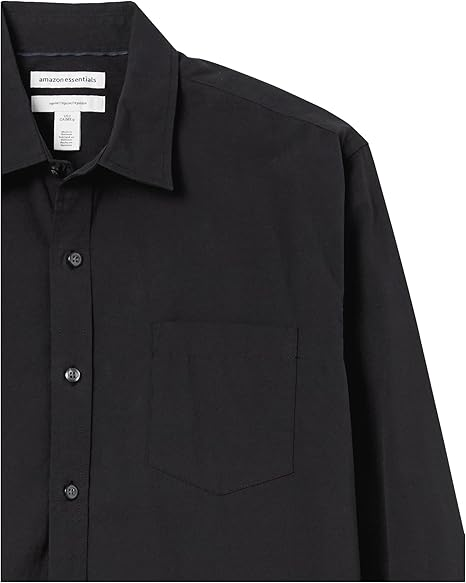 Richwerie Men's Regular-Fit Long-Sleeve Casual Poplin Shirt